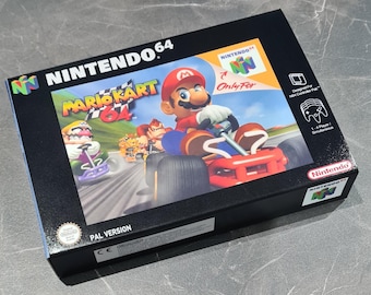 Mario Kart 64 (N64) Replacement Box & Tray - Handmade in UK