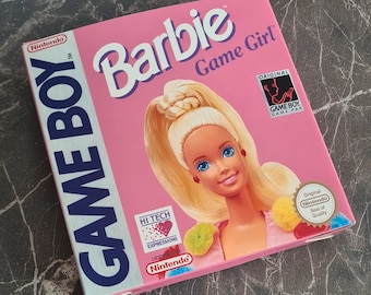 Barbie Game Girl (Game Boy) Replacement Box & Tray - Handmade in UK