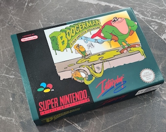 Boogerman - A Pick and Flick Adventure  (SNES) Replacement Box & Tray - Handmade in UK