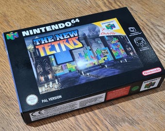 The New Tetris (N64) Replacement Box & Tray - Handmade in UK