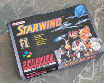 Starwing (SNES) Replacement Box & Tray - Handmade in UK