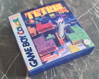 Tetris DX (Game Boy Color) Replacement Box & Tray - Handmade in UK