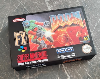 Doom (SNES) Replacement Box & Tray - Handmade in UK