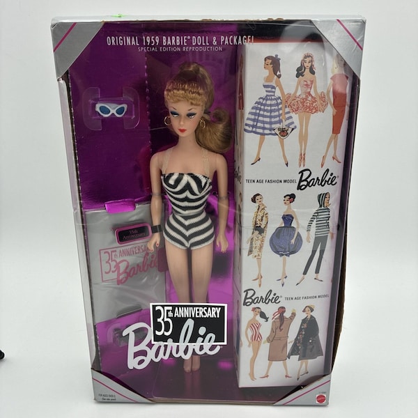 35th Anniversary Barbie Doll 1959 Reproduction Special Edition NIB 11590 1993