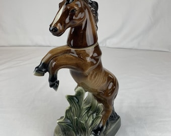 Jim Beam Brown Aufzucht Stallion Dekanter Keramik 1962 von Regal China