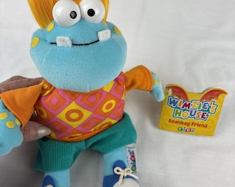 Peluche vintage de 1999 de Bo, el monstruo azul de la serie de televisión de los 90 de Eden Wimzie's House.