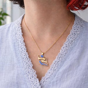 Perzische ketting, Perzische sieraden, Perzisch cadeau, Perzische kaart, Perzisch meisje