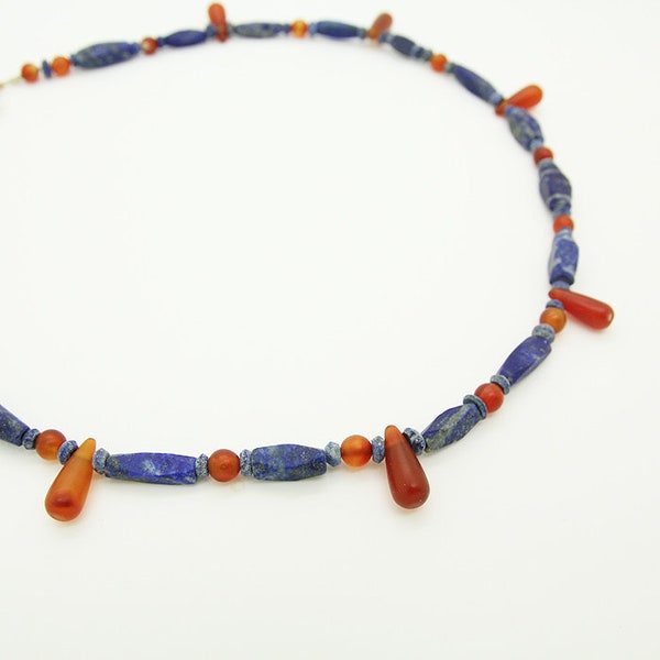 Collier Ethnique, Ras de cou Pierres naturelles, Collier Lapis Lazuli, Bijoux ethnique