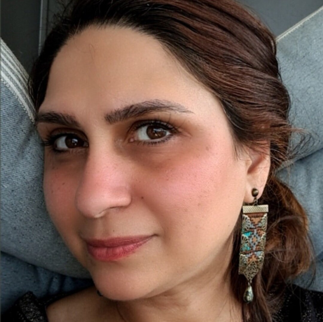 Embroidered Earrings Oriental Earrings Embroidered Jewelry Etsy