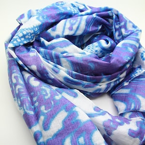 Baumwolle mit Aufdruck, Baumwolle, Baumwolle, 100 % Baumwolle, unisex, vier Saisons, blaue Motive