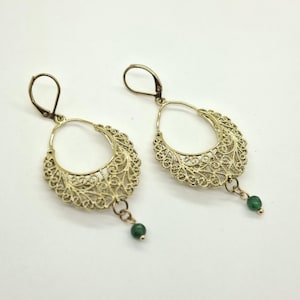 Persian jewelry, Persian Earrings, Statement earrings, Litle agate Jewelry, Summer earrings, Oriental Statement earrings, Persian gift