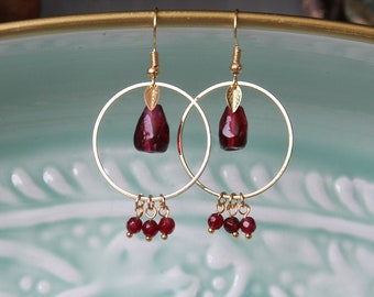 Persian jewelry, Pomegranate earrings, pomegranate jewelry, Persian Earrings, Oriental Jewelry, Fruit earrings, Made in France