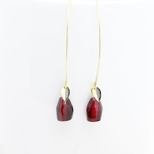 Bijoux persans, Bijoux grenade, Boucles  grenade, Boucles  graines de grenade, Boucles  goutte rouge, Boucles  persanes, Bijoux ethniques