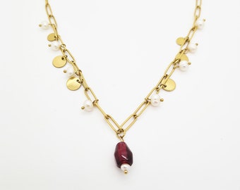 Persian Jewelry, Persian Necklace, Pomegranate Jewelry, Silver Brass Pomegranate necklace, Small Pomegranate necklace, gift for her