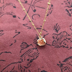 Pomegranate necklace, Persian necklace, Red necklace, Pomegranate jewelry, Pomegranate gift, Valentine&#39;s day gift