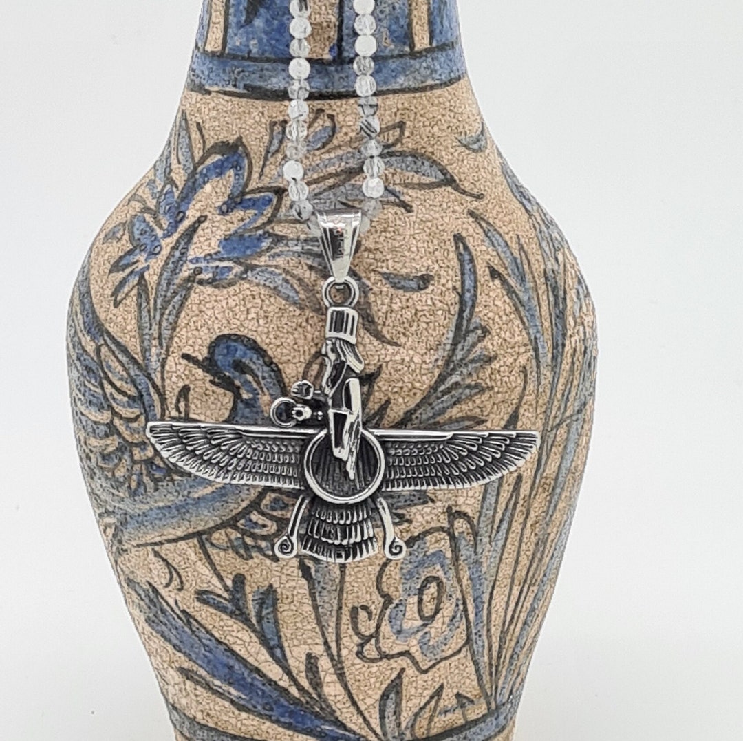 Persian Jewelry, Persian Necklace, Faravahar Jewelry, Faravahar Necklace, Zoroastrian Necklace