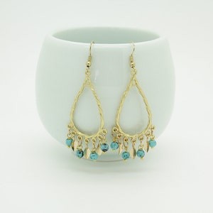 Persian jewelry, Persian earrings, Turquoise drop earrings, Blue stones Earrings, Oriental Jewelry, Oriental Earrings, Persian gift