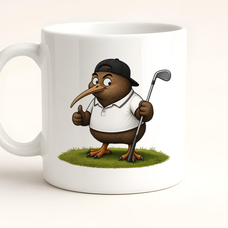 Good Shot Mate Mostly Mug, Funny Kiwi Golf Coffee Mug, Gift for Your ...