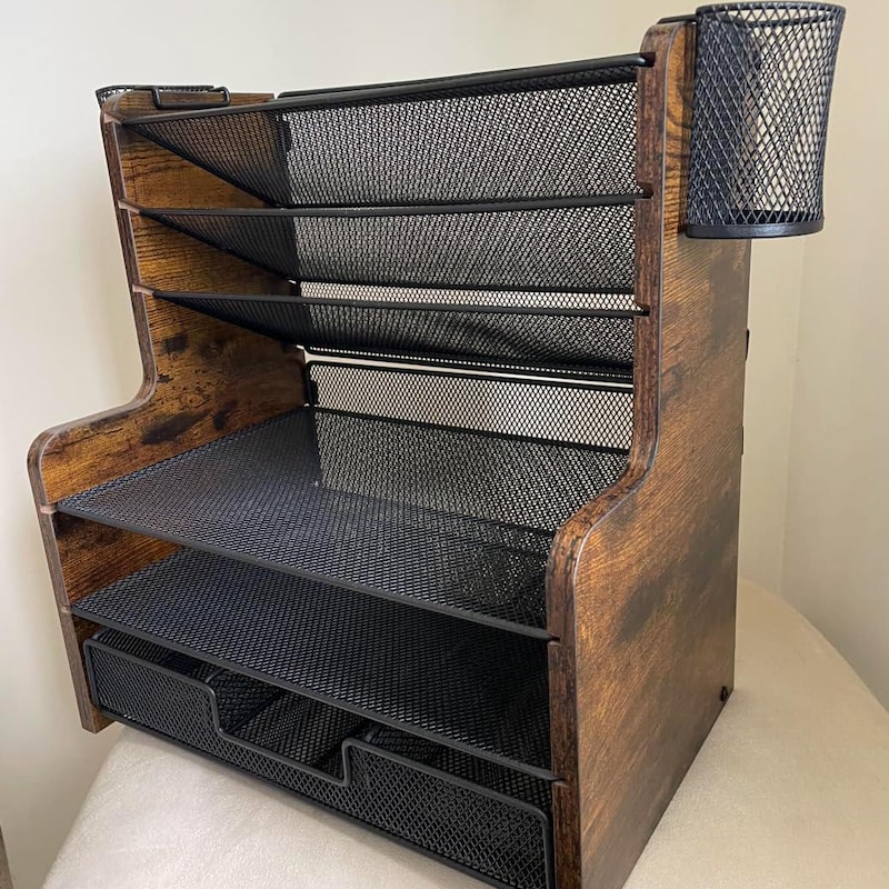 Standing Document Storage Rack Standing File Folder Organizer - Etsy