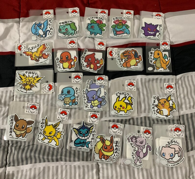 Pokemon B Side Label Stickers Etsy Ireland