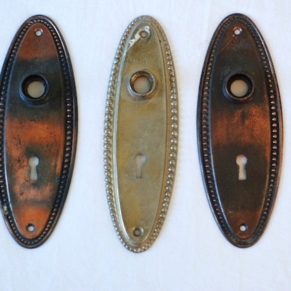 Vintage copper door hardware, home decor, key hardware, metal, collectables, vintage home accessories