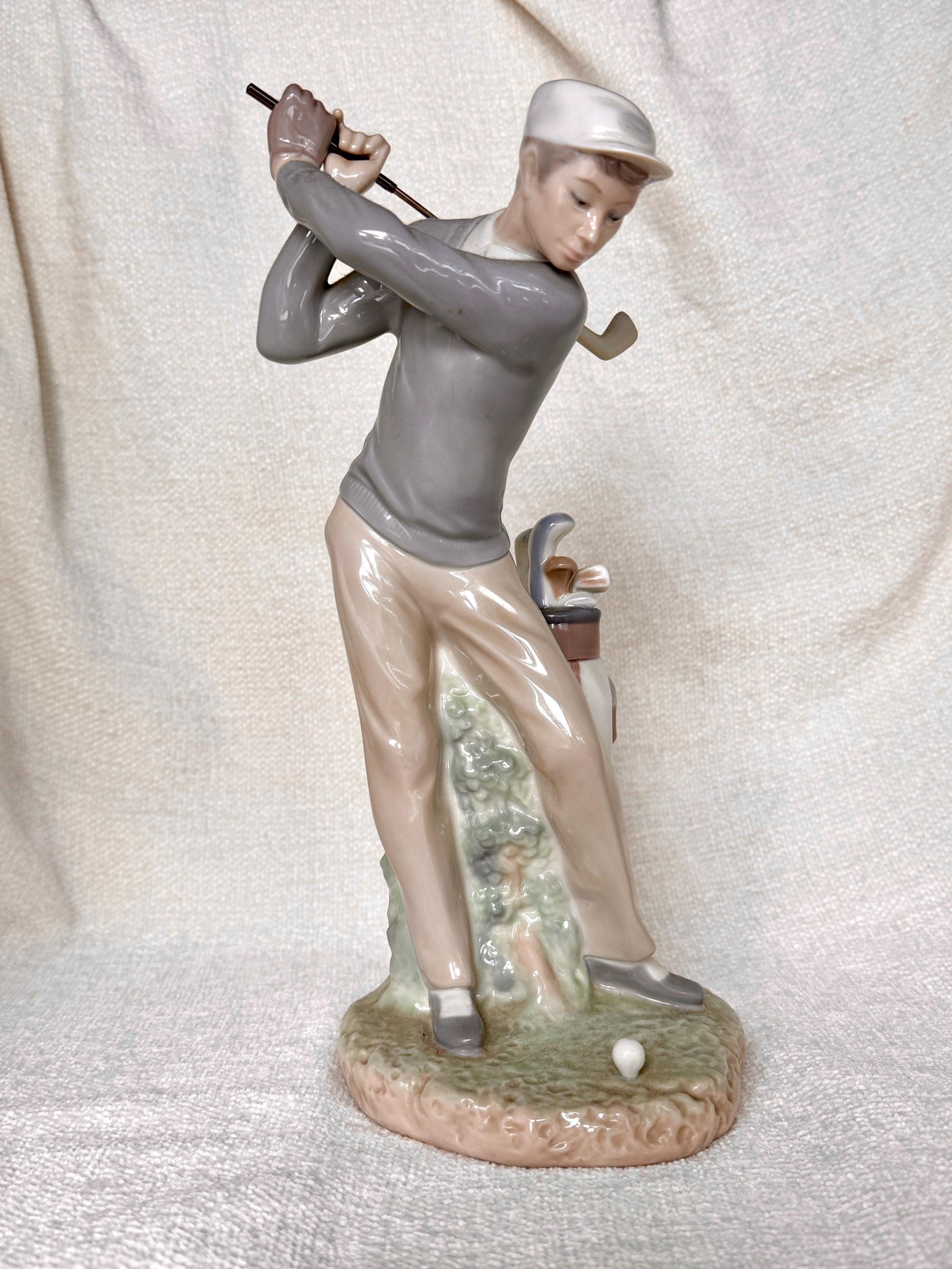 LLADRO 04824 ゴルファー Lladro Golfer Porcelain Statue #4824 - Etsy