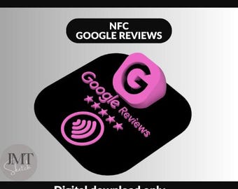 Reseñas de Google sobre el archivo NFC 3MF: diseño para impresión 3D/descarga digital.