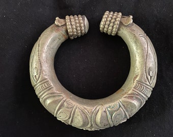 Nepal or Indian Tribal Chunky Bangle or Anklet