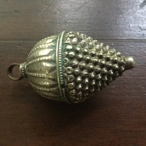 India Antique Old Tribal Silver Pendant from Rajasthan India