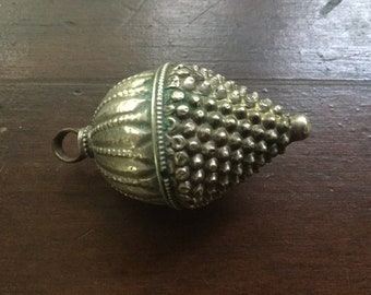 India Antique Old Tribal Silver Pendant from Rajasthan India