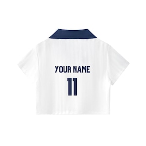 USA Crop Top Jersey for Women, Custom Name Number Soccer Shirt, World Cup Fan Top, Cute Game Day Outfit, USA Jersey image 4