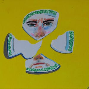 Enough - Original 12x9 Acrylic Painting, Emotional Surrealism