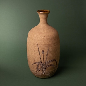Vintage Bottleneck Vase by Wray Sheen of Frantic Art 1978 Studio Pottery