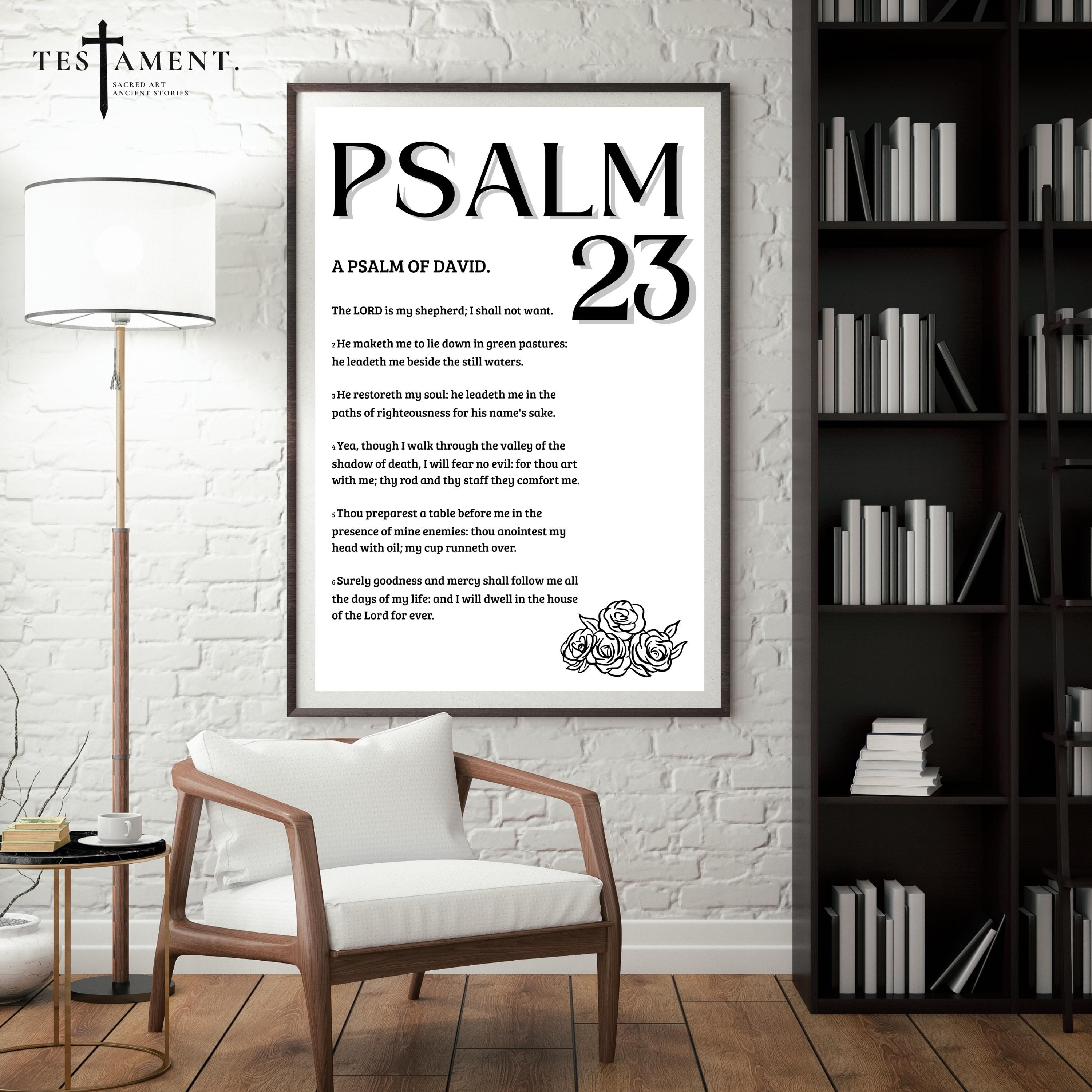 Psalm 23 Scripture Wall Art Poster Minimalist Bible Verse Print - Etsy