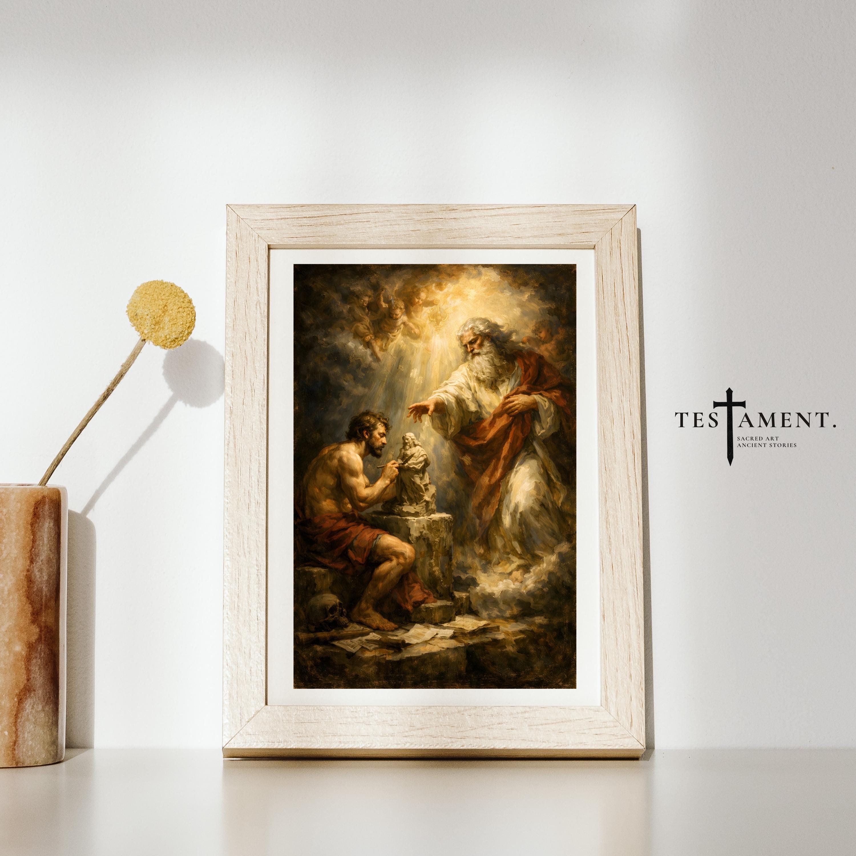 Biblical Creation Scene Poster Print, Sacred Art, Ancient Mythology ...