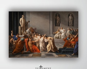 Assassination of Julius Caesar Reimagined – Classical Roman History Art Poster