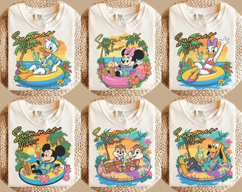 Disney Family Vacation Shirt, Summer Vibes Tee, Matching Family Trip Outfit, Cute Disney Group Shirt