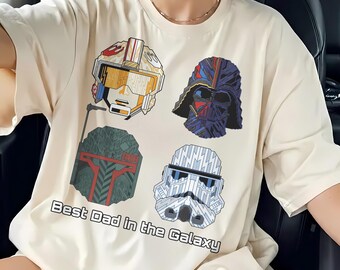 Best Dad In The Galaxy Shirt, Space Dad Gift Tee, Sci Fi Helmet Graphic T Shirt, Geek Dad Shirt, Fathers Day Shirt, Cool Dad Outfit