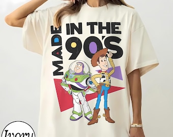 Made In The 90s Toy Story Shirt, Vintage Pixar Tee, Woody Buzz Lightyear Shirt, 90s Disney Shirt, Retro Cartoon Shirt, Disney Fan Gift
