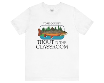 York County Trout in the Classroom T-Shirt | Trout Illustration Tee