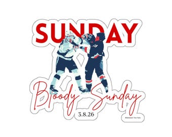 Bloody Sunday hockey brawl Die-Cut Sticker | fight scene