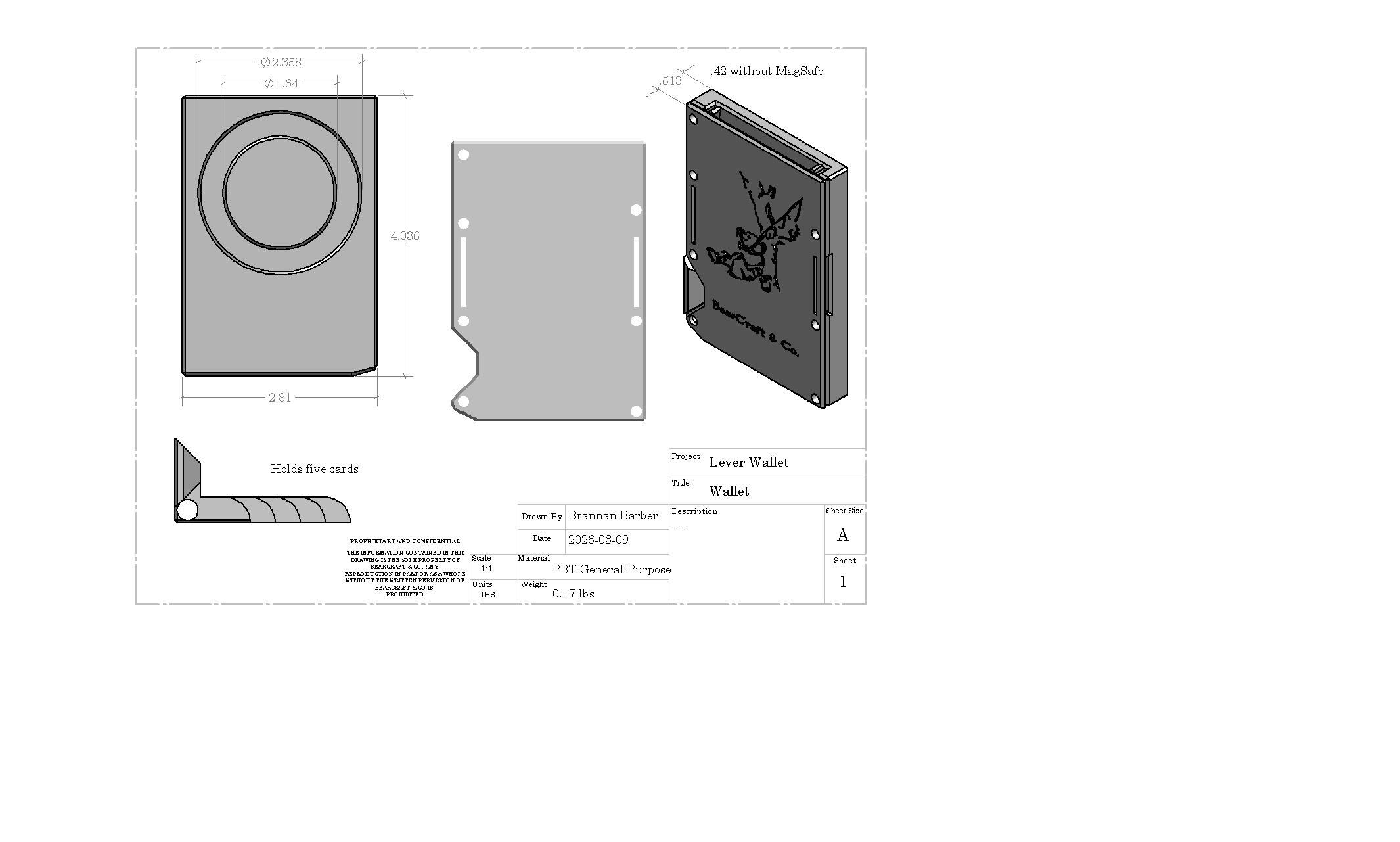 Solidworks Wallet CAD Wallet Designed by Bearcraftdesigns - Etsy
