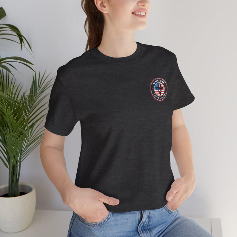 Blue Collar Built America T-Shirt | Patriotic Tradesman Tee | USA Workwear Flag image 9