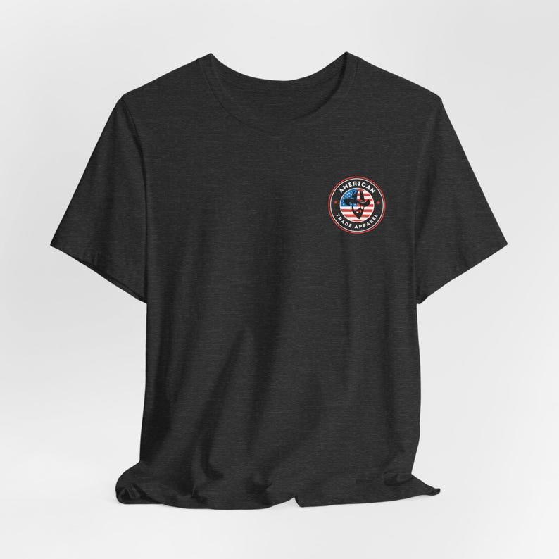 Blue Collar Built America T-Shirt | Patriotic Tradesman Tee | USA Workwear Flag image 3