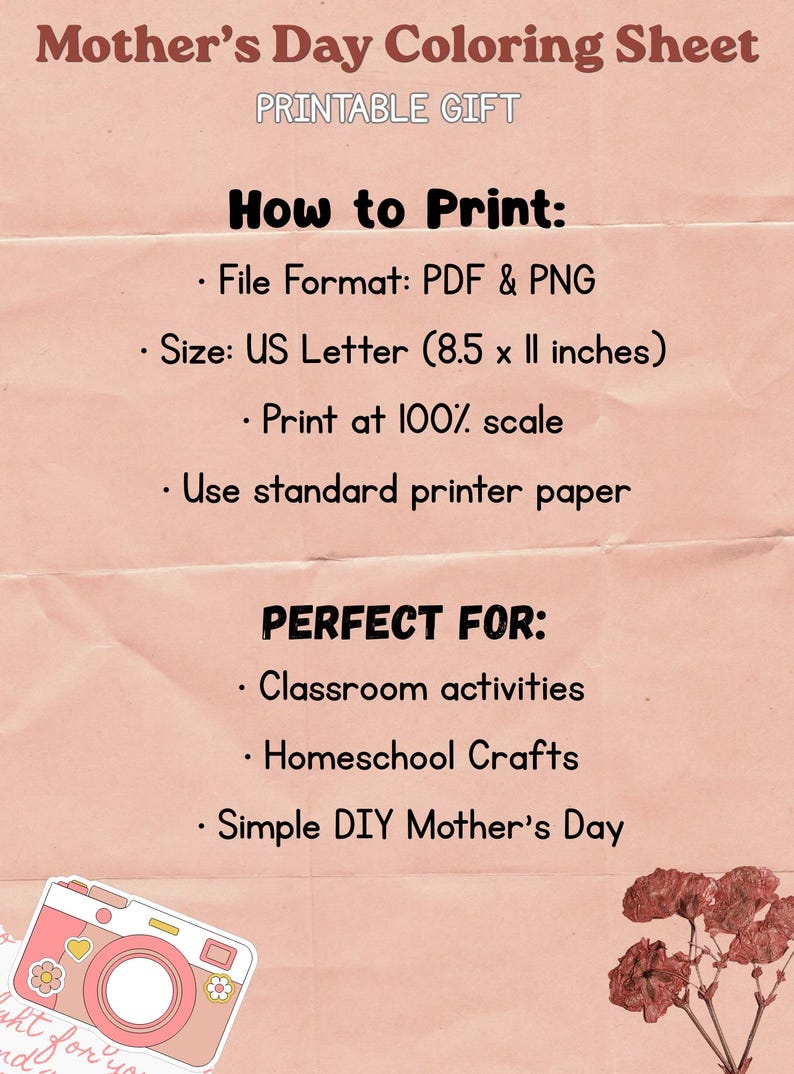 I Love You Mom Coloring Page | Mother's Day Printable (instant Download ...