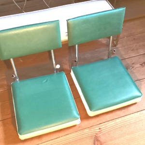 Stol Båt Stadium Läktare Grön Vinyl Hopfällbar Vintage