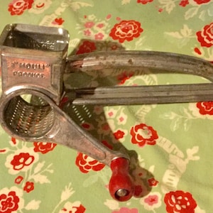 Grater Mouli Red Handle Antique