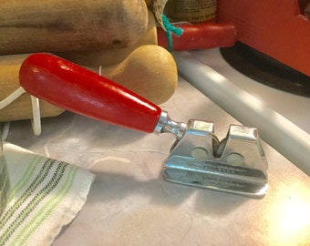Knife Sharpener Red Handle 1950 Stainless Steel Challenge