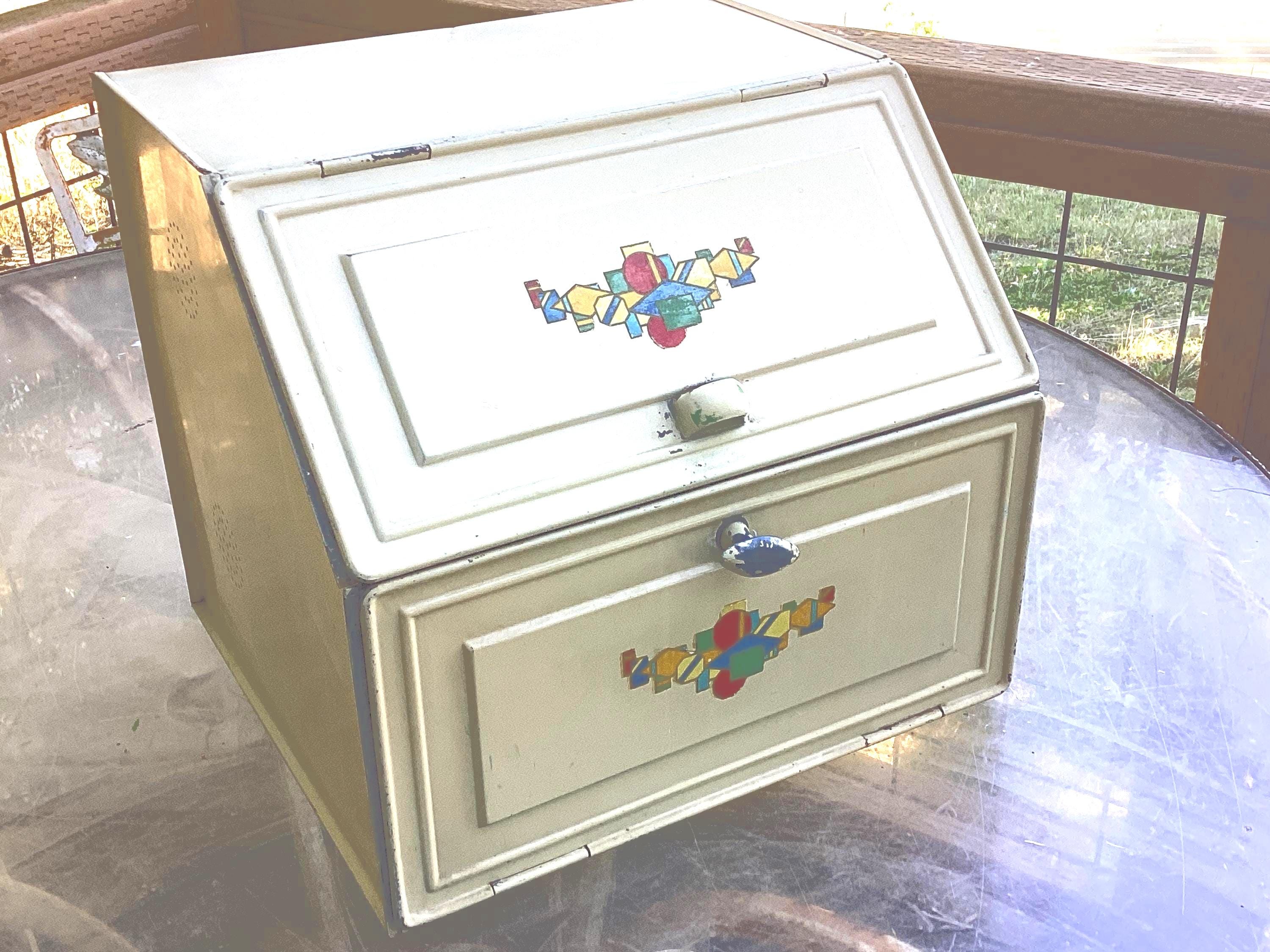 Double Bread Box Vintage Metal - Etsy