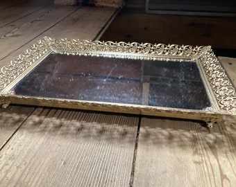 Antique Gold Framed Dresser Mirror